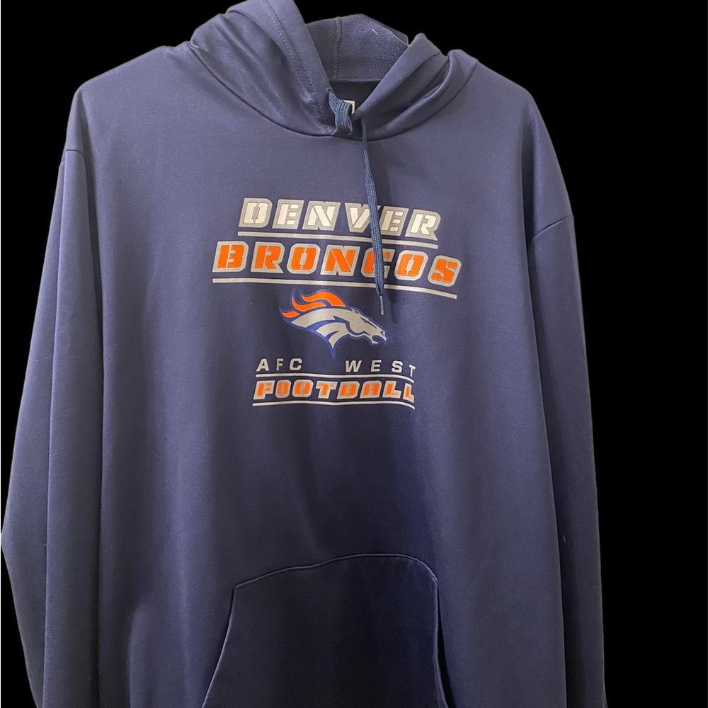 NFL broncos sweatshirt.